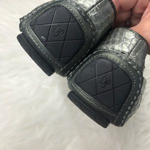 Ballerines Argentées Métallisées Donald J. Pliner - Taille 5 (US), Cuir, Neuves Avec Boîte